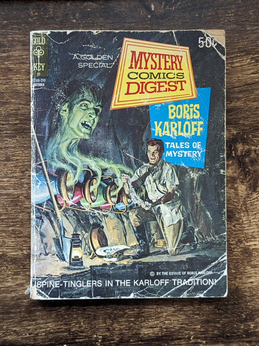 MYSTERY COMICS DIGEST #8, Boris Karloff Golden Special Tales of Mystery - 1972 Vintage Comic Paperback - Asylum Books