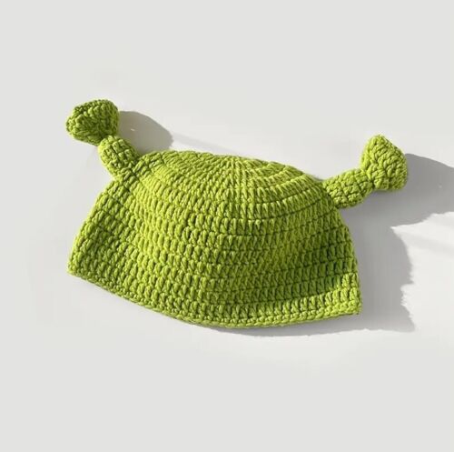 SHREK EAR HAT Unisex Knit Hats with Ears Adult Cosplay Prop Funny Green Beanie Hat Gifts - Asylum Books