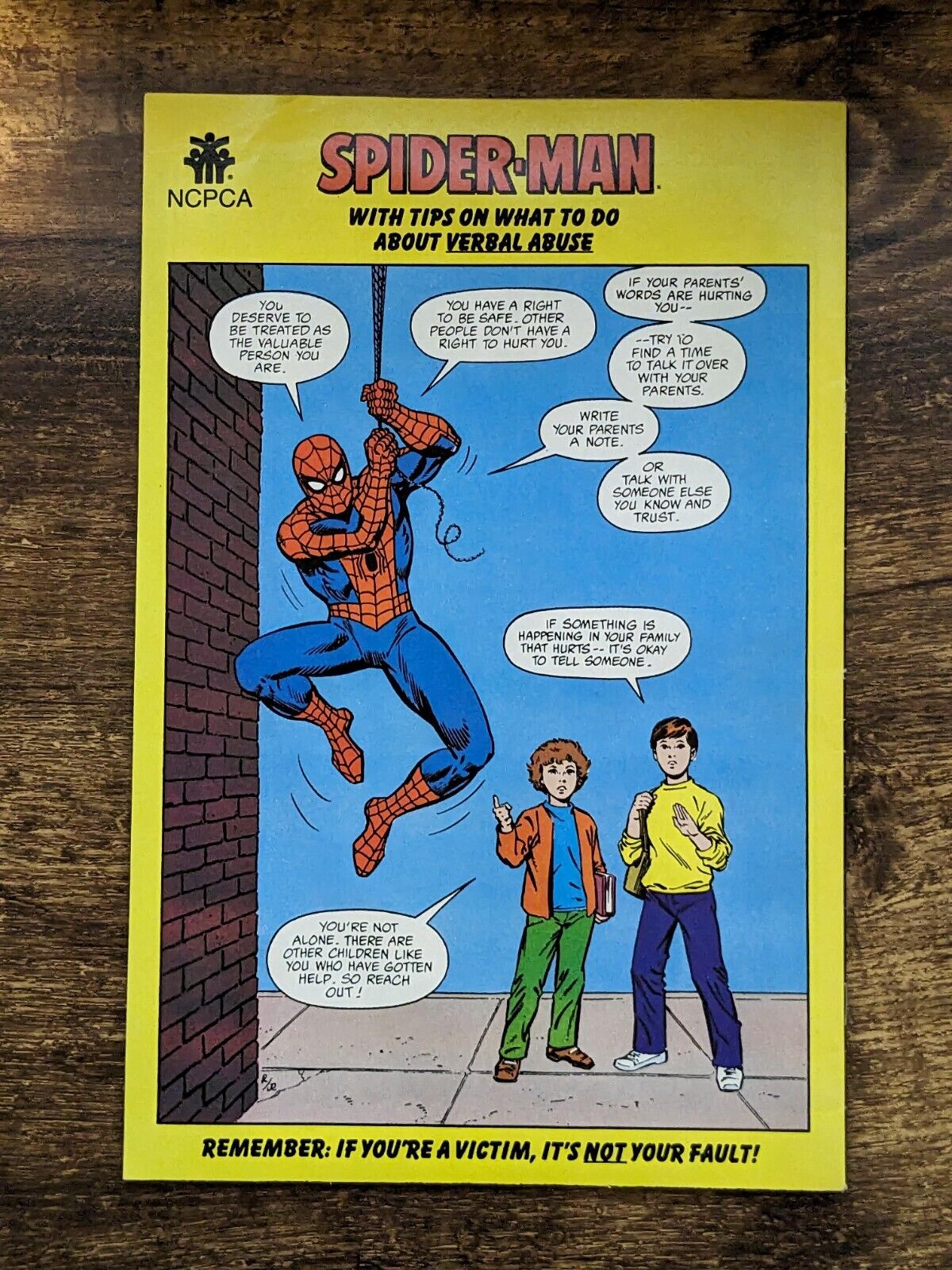SPIDER-MAN SPECIAL EDITION 1987 Comic Book - Vintage Exclusive Against Child Abuse - Asylum Books